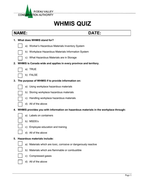 A 14. . Whmis test answers 2021 pdf
